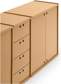 Natúr színű komód 197x80x40 cm Wally – Teulat