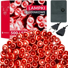 Karácsonyfa Lámpa 500led 34,5m Kültéri Beltéri Piros Karácsonyi