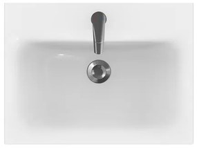 Cersanit S801-223-DSM - MODUO falra szerelhető fürdőszobai szekrény mosdóval, fényes fehér