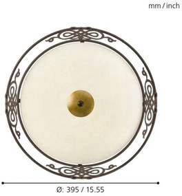 EGLO 86712 - Mennyezeti vagy fali lámpa MESTRE 2xE27/60W