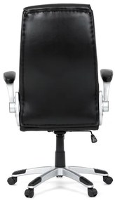 Fekete ökobőr irodai szék hintamechanikával. KA-F1218 BK