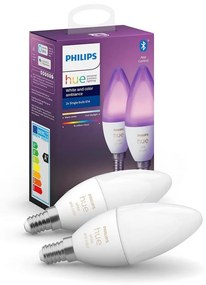 KÉSZLET 2x LED Szabályozható izzó Philips Hue WHITE AND COLOR E14/5,3W/230V