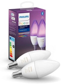 Philips KÉSZLET 2x LED Szabályozható izzó Philips Hue WHITE AND COLOR E14/5,3W/230V P3947