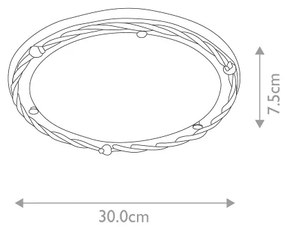 Elstead PB-F-B-BLACK - Mennyezeti lámpa PEMBROKE 1xE27/60W/230V fekete
