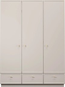 Lorini gardróbszekrény 150 cm polcokkal - kasmír / arany T-bar fogantyúk