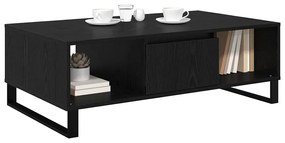 vidaXL Dohányzóasztal Fekete tölgy 104 x 60 x 35 cm Faanyag