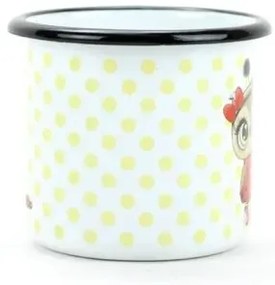 Belis Smaltált bögre bagoly és katicabogárral, 7cm, 0,25 l