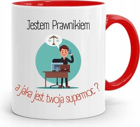 Piros Ügyvéd Bögre Ügyvéd Vagyok, fényképes nyomattal