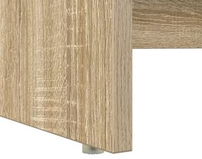 vidaXL Íróasztal Tárolóval Sonoma tölgy 120,5x44x88,5 cm Szerelt fa