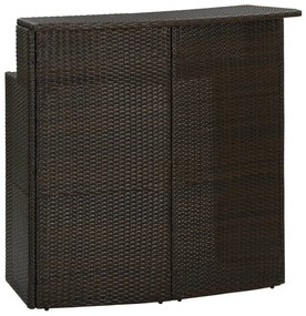 vidaXL barna polyrattan kerti bárasztal 120 x 55 x 110 cm