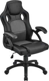 Ergonomikus irodai szék állítható háttámlával fekete