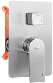 rejtett Zuhanyszett Rea Verso BRUSH NICKEL INOX BOX