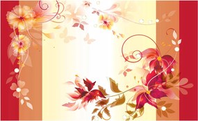 Fotótapéta Virágos absztrakt harmónia elegancia akvarell 416x254 +ragasztó