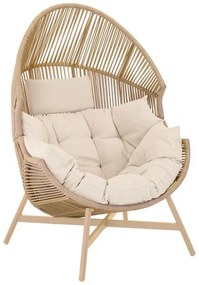 HOLAND rattan kosárfotel bézs