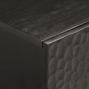 fekete tömör mangófa TV-szekrény 105 x 33 x 46 cm