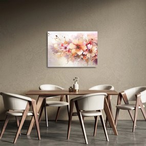 Üveg kép - Virágok (70x50 cm)