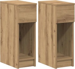 vidaXL éjjeliszekrények fiókkal 2 db artisan tölgy 20 x 36 x 60 cm