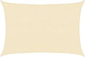 vidaXL krémszínű HDPE napvitorla 160 g/m² 3,5 x 4,5 m