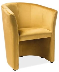 Cuba Velvet fotel, sárga