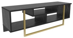 TV szekrény Asal 120 - Black, Gold