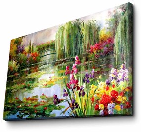 Impressionist Garden fali vászonkép, 70 x 45 cm