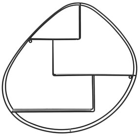 Fekete többszintes fém fali polc 60 cm Wrexham – House Nordic