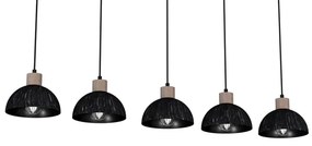 Csillár zsinóron ERIK 5xE27/60W/230V barna/fekete