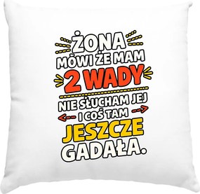 Nyomott mintás párna Ajándék Férjnek Fehér