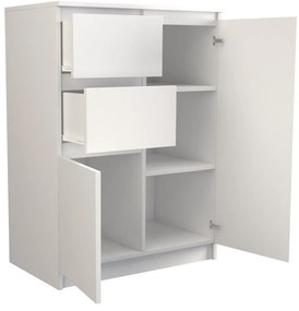 2D2S fiókos szekrény, fehér