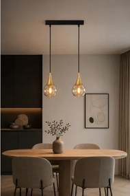 Csillár zsinóron LACRIMA HONEY 2xE27/60W/230V