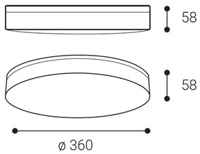 LED2 - YPSO fürdőszobai LED lámpatest LED/30W/230V 3000/4000K IP54 átm. 36 cm fehér