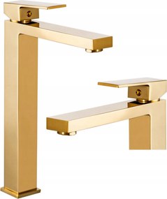 Mosdó Csaptelep Magas Szögletes Arany Ister