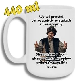 Bögre Fehér Nagy 440ML Vicces Ajándék 1670 Dagály Emelő