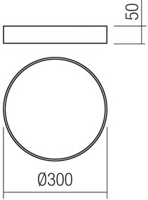 Redo 05-930 - LED Mennyezeti lámpa KNOB LED/24W/230V 3000K-6500K 30 cm fekete