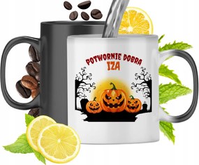 Mágikus bögre Iza fekete matt nyomott mintával 330ml