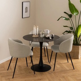 MAZZONI EXPORT CLARA Bézs (Basel 24 szövet)/fekete lábak - MODERN KÁRPITOZOTT KAGYLÓSZÉK LOFT STÍLUSÚ NAPPALIBA/ÉTKEZŐBE/IRODÁBA