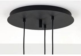 Jupiter 2013 - Csillár zsinóron ALAS 3xGU10/10W/230V fekete/arany