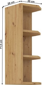 Felső polcos szekrény, artisan tölgy, LULA 30 G-72 ZAK