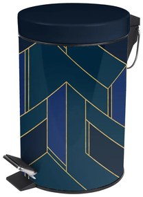 Sötétkék fém pedálos szemetes 3 l Achille – douceur d'intérieur