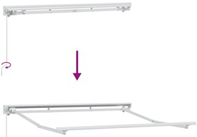 Fél-Cassette napernyő keret húzható kézi fém