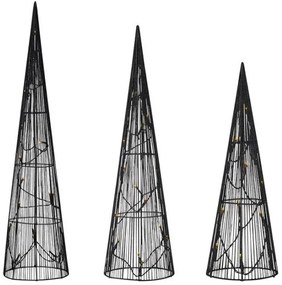 Markslöjd 705748 - 3x LED karácsonyi dekoráció DUNGE LED/2,7W/4,5V fekete