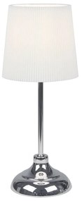Asztali lámpa, fém/fehér textil lámpabúra, GAIDEN