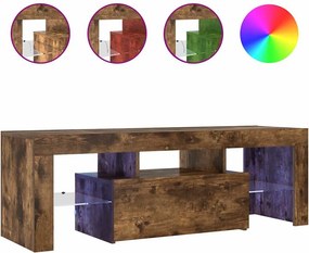 vidaXL füstös tölgy színű TV-szekrény LED-világítással 120x35x40 cm
