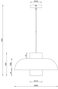 Globo 15755SA - LOWE kábeles függőlámpa 1xE27/60W/230V