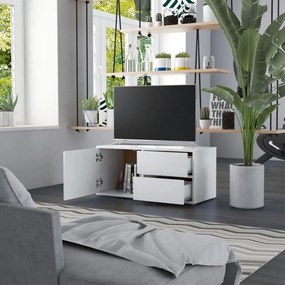 fehér szerelt fa TV-szekrény 80 x 34 x 36 cm