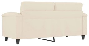 kétszemélyes bézs mikroszálas szövetkanapé 140 cm