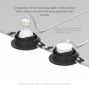 Rodvig series recessed ceiling downlight — DK/EU-3061-BK