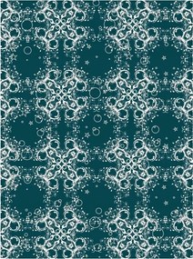 Flizelin fotótapéta Türkiz virágok vonalak csillagok 184x254 +ragasztó