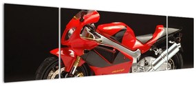 Egy piros motorkerékpár képe (170x50cm)