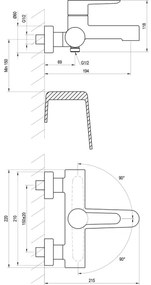 Ravak X070115 - PURI kád csaptelep, fényes króm